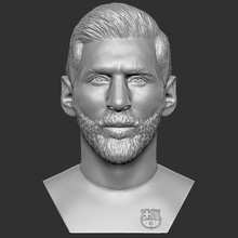 leo messi bust 3d printing ready stl obj formats lionel cristiano ronaldo argentina fc barcelona real madrid soccer football neymar manchester liverpool christmas champions league world cup 3d print model - Mito3D
