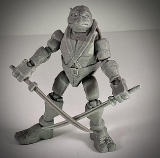 leo turtle action figure tmnt teenage mutant ninja turtles michelangelo donatello raphael leonardo shredder foot soldier toy doll 3d print model - Mito3D