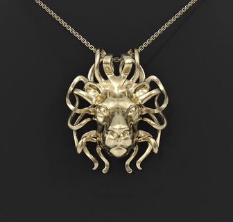 leo zodiac pendant jewelry jewelries keychain fashion horoscope sign element symbol personalized design pendants lion stl 3d printing printed jewellery constellation 3d print model - Mito3D