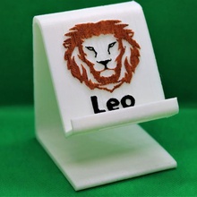 leo zodiac Telefon stand home Kalander Geschenk phonestand Horoskop starsign universal android iphone windows tablet lion Feuer sign Astrologie 3d print model - Mito3D