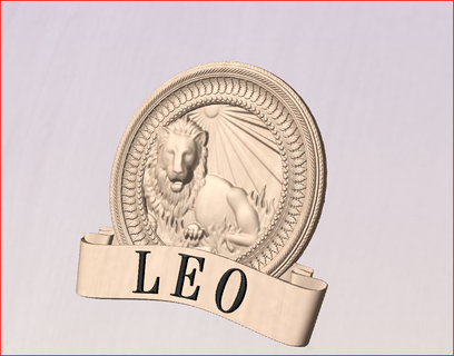 leo zodiac sign cnc 3d printer deco art 3d print model - Mito3D