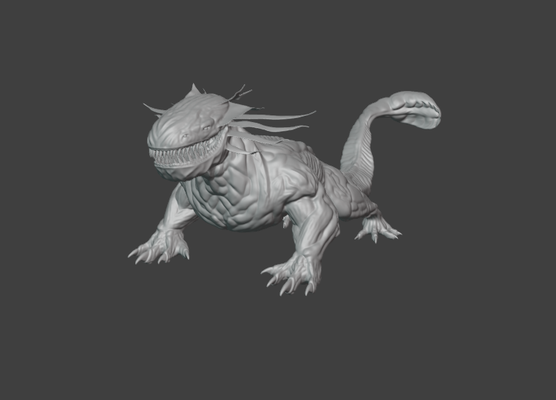 leon-ajolote animal d&d board game 3d print model - Mito3D