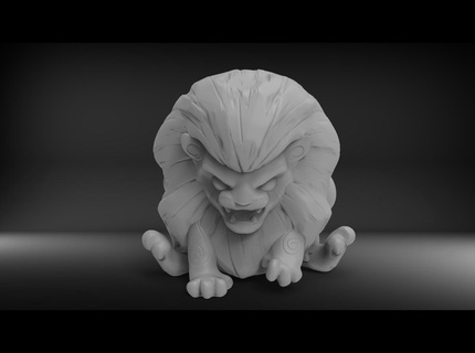 Léon jouet d'art Lion original roi animal jungle 3d print model - Mito3D
