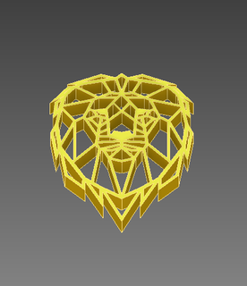 León geometco geométrico león llavero animales 3d print model - Mito3D