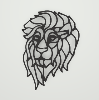 leon wallart lion king wall art design animal 3d print model - Mito3D