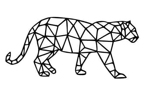 Leona 2d Sanat dişi aslan duvar Sanatı hayvan vahşi düşük poli 3d print model - Mito3D