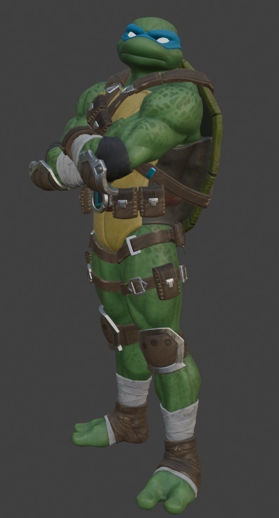 leonardo fortnite tmnt kaplumbağalar karakter 3D print model - Mito3D