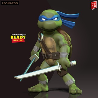 leonardo - teenage mutant ninja turtles leo tmnt cartoon character game tennage donatello 3dprint statue figure 3dprinting turtle 3d print model - Mito3D