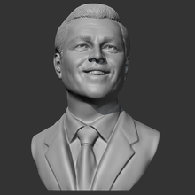 leonardo dicaprio 3d impressão modelo arte humano cabeça retrato fracasso figura homem cara estátua escultura ator 3d print model - Mito3D