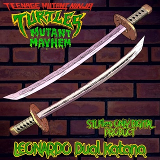 leonardo dual katana adolescente mutante ninja tartarughe totale caos tmnt donatello Raffaello michelangelo Giochi giocattoli tartaruga supereroe arma sai gemello cosplay 3d print model - Mito3D