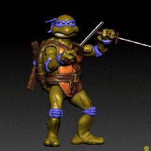 leonardo tmnt 6 action figure di stampa 3d art il polpo deserto teenage ninja figura azione le tartarughe tortugas mutante giocattolo i giocattoli vintage michelangelo 3d print model - Mito3D