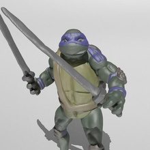 leonardo Kunst Abbildung kämpfen shredder michaellangelo raphael donatello ninja turtle 3d print model - Mito3D