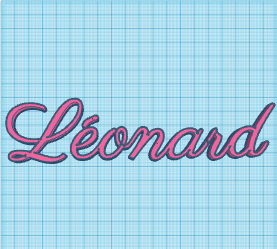 Leonard Accueil maison Nom Leonard mur décor cursive 3d print model - Mito3D