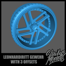 leonhardiritt gewehr 3 offsets model car wheels rims aoshima 1/24 1:24 1:25 1/25 fujimi tamiya revell amt lindberg monogram 3d print model - Mito3D