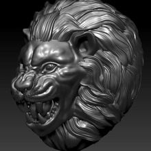 león art del busto cabeza de joya animal 3d print model - Mito3D