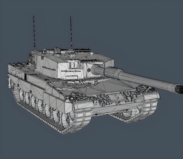 leopardo 2a4 principale battaglia serbatoio gioco miniatura mbt IFV militare veicolo 3d print model - Mito3D