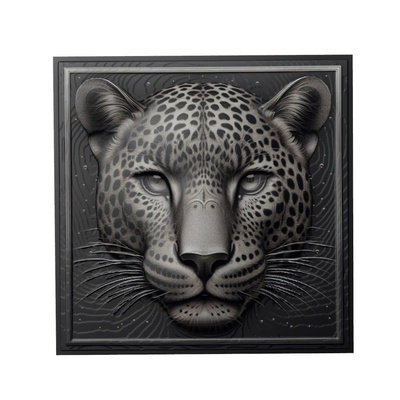 leopard tier linderung kunst tiere yeggi mito3d büste google anhänger medaillon animal relief wall art mauer 3d print model - Mito3D