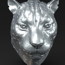 leopard Kopf Kunst designs - Spielzeug Fisch drucken 3d Skulptur Tier 3d print model - Mito3D