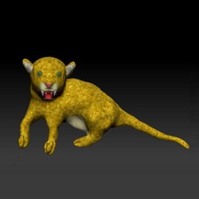 leopardo de espera cazar art 3d esun3d el arte juguete animal 3d print model - Mito3D