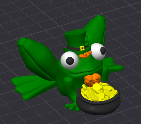 leprechaun frog animal clover cute funny st patrick's day 3d print model - Mito3D