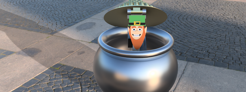 leprechaun themed jack box Gadget saint patrick day in the kids toy holiday children's 3d print model - Mito3D