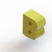 lera b vari alfabeto lettere marios bros fonte mondo colori giochi lavoro stampi 3d print model - Mito3D