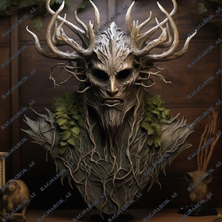 leshen Hexer Ventilator Kunst Kreatur mythisch unheimlich gruslig Halloween gotisch Spielzeug Baum Geist Wald Rolle abspielen Stütze Dekoration 3d print model - Mito3D