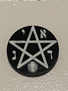 moindre invoquer rituel pentacle pièces occulte d'or Aube sorcellerie magie 3d print model - Mito3D