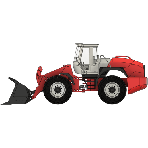 lesu liebherr 574 idraulico ruota caricatore escavatore rc giocattoli 3d modello 3D print model - Mito3D
