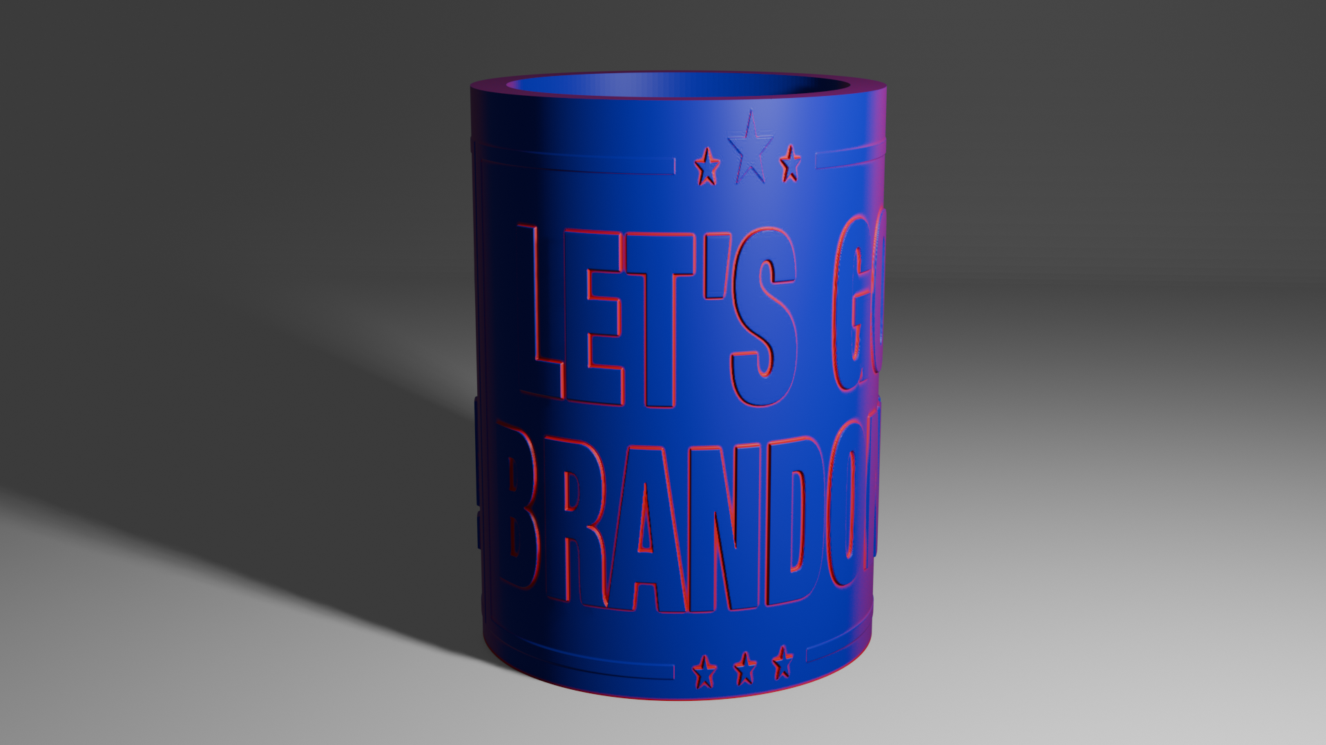 vamos Brandon Cerveja koozie 3D print model - Mito3D