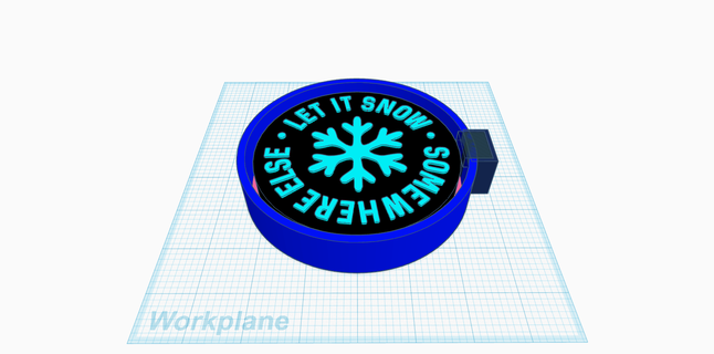 dejar snow Arte Navidad invierno frío novato molde 3d print model - Mito3D