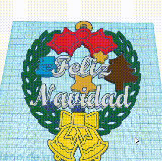 letra fröhlich Weihnachten Briefe Ornament 3d Beschriftung 3d print model - Mito3D