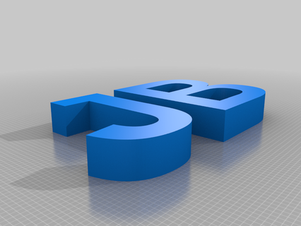 letras jb personalizzato 3d print model - Mito3D