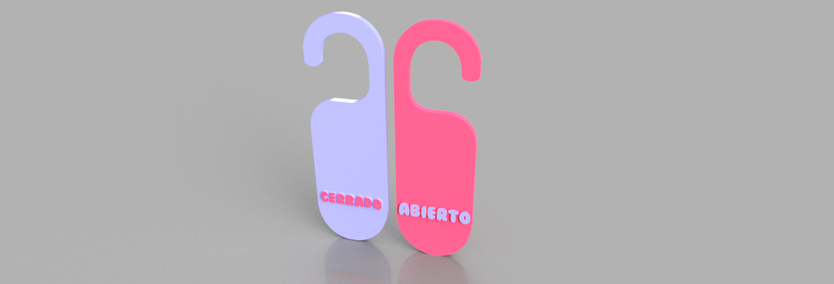 lerero de chiuso y abirto casa cartello 3d print model - Mito3D