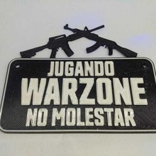 letrero molestar zona guerra 3d print model - Mito3D