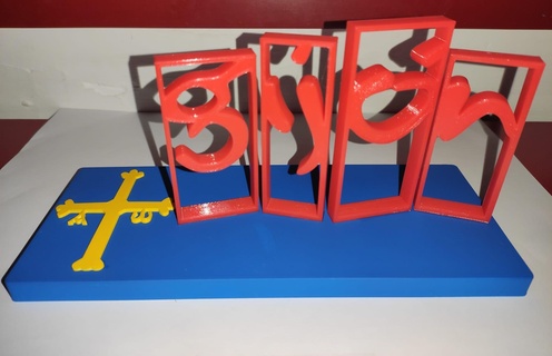 letras Gijon Astúrias 3d print model - Mito3D