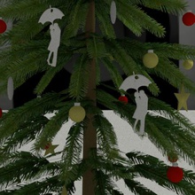 lets sing under snow various decoration fir tree christmas albino letombe 3d print model - Mito3D