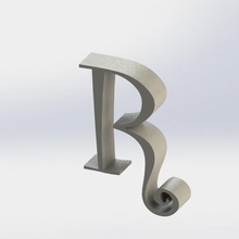 letter art alphabet decoration deco school tools 3d print model - Mito3D