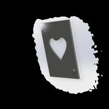 letter game poker decoration pokar ace cards heart hearts 3d print model - Mito3D