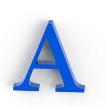 Brief verschiedene Briefe Dekoration tools alphabet Welt Schule zahlen 3d print model - Mito3D