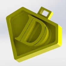 Brief Schmuck Anhänger 3d print model - Mito3D
