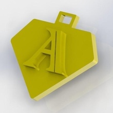 letter jewelry pendants 3d print model - Mito3D