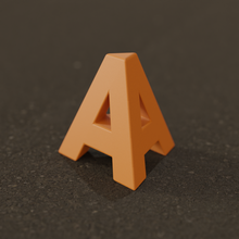 letra triangular pirámide Arte alfabeto 3d print model - Mito3D