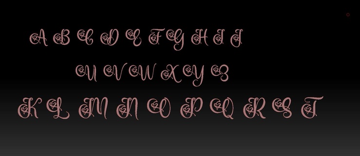 mektup alfabe yazı tipi aziz sevgili sevgililer gün 3d print model - Mito3D