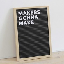 letter board fully 3d printed home message diy household deco decoration item wall frame 3d print model - Mito3D