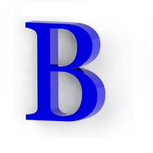 Brief b verschiedene Briefe Dekoration tools alphabet Welt Schule zahlen 3d print model - Mito3D