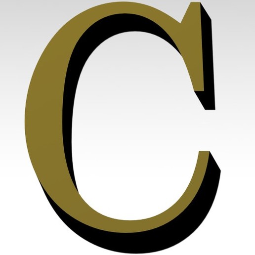 letter c alphabet no support various unsupported 3D print model - Mito3D