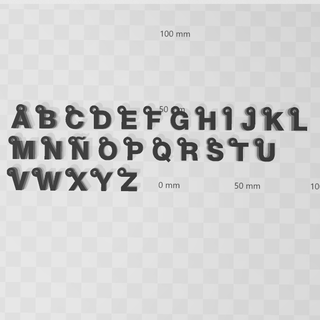 lettera fascino gioielleria collane chiave anelli alfabeto lettere disse Accessori 3d print model - Mito3D