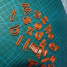 mektup kesiciler kurabiye takı harfler 3d print model - Mito3D