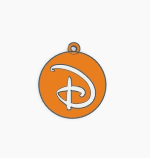 letter disney pendant keychain name tag identification back school id jewelry personalized necklace earings 3d print model - Mito3D